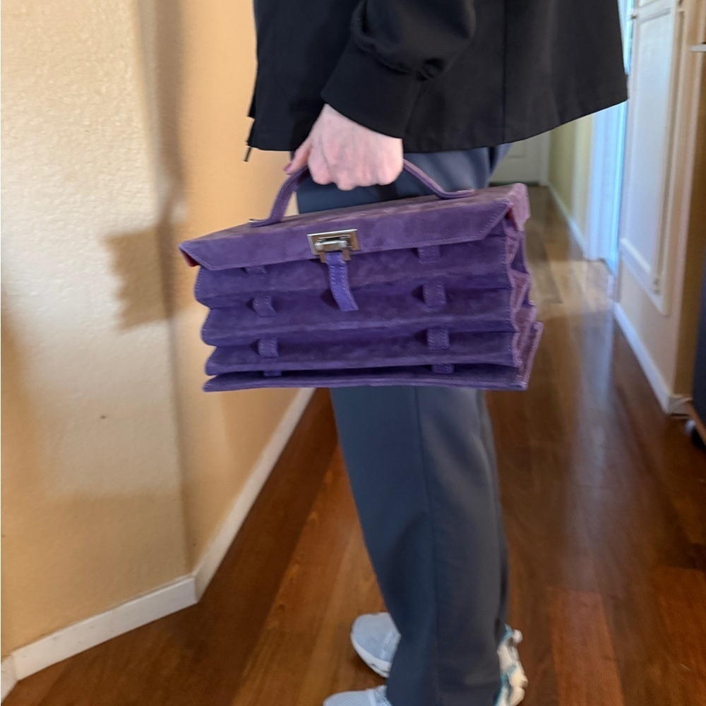 HESTER VAN EEGHEN women’s purple accordion limited edition purse from Amsterdam - Picture 6 of 16